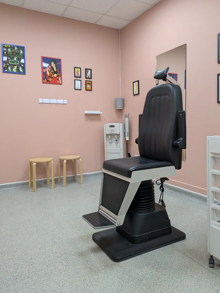 Interior shot of the piercing room at Metal fatigue Piercing in Bournemouth